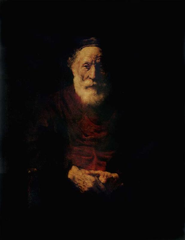 REMBRANDT Harmenszoon van Rijn Portrait of an Old Man in red oil painting picture